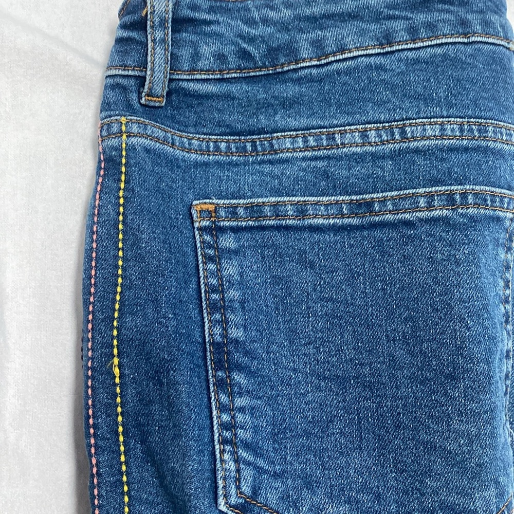 Vintage Boden Cambridge Embroidered Jeans with Rainbow π Stripe - Picture 6 of 11